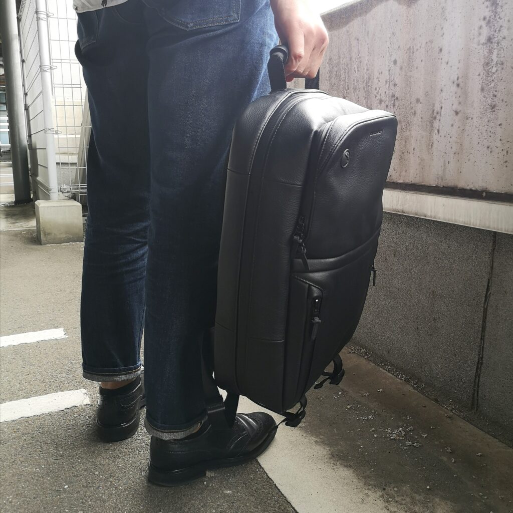 ブルックスブラザーズ グレインレザータイプ ハンドルバー付きスーツケース